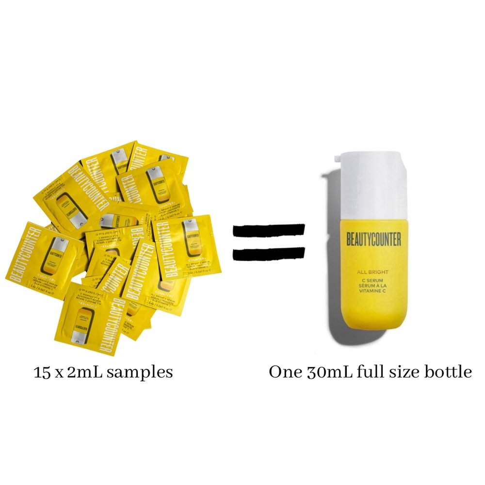 *NEW* Beautycounter Vitamin C Serum Samples equivalent to 1 full sized bottle.